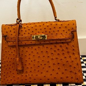 SISO Vintage Ostrich Handbag